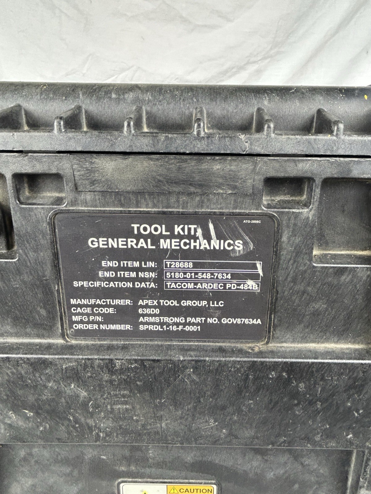 ARMSTRONG MILITARY TOOL KIT SET GENERAL MECHANICS GMTK PELICAN CASE