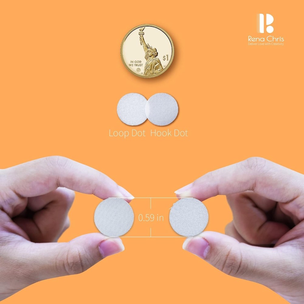 Strong Adhesive Hook and Loop Dots (1000 Pcs) - Ideal for Classroom Organization
