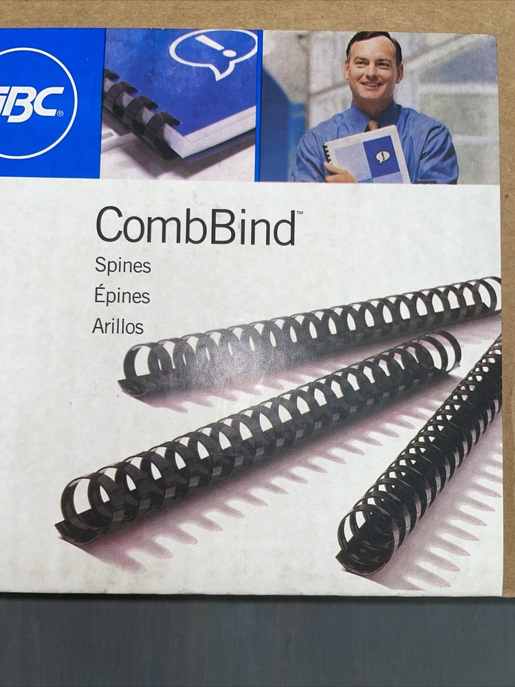CombBind Standard Spines, 1/2 Diameter, 85 Sheet Capacity, Black, 100/Box