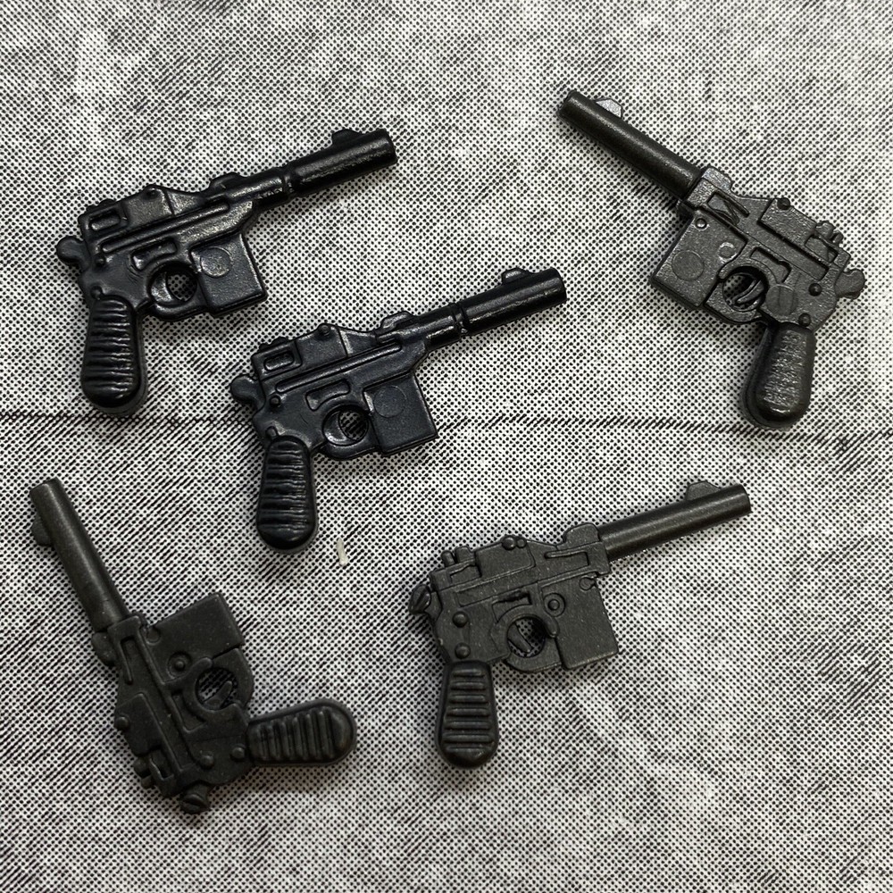 5pack Mauser Pistol Blocks Weapons Accessories for Minifigures B55740 Blaster
