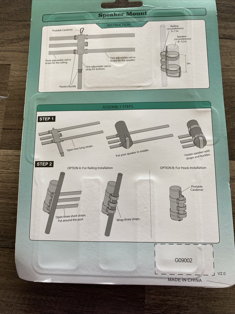 GOFORWILD Speaker Mount Stable Strap Durable PVC Material Multifunctional Use/2