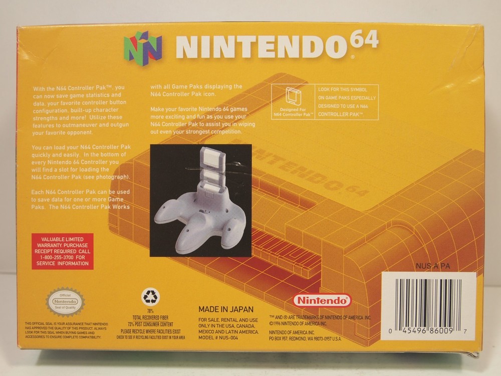 Controller Memory Pak (Nintendo 64 | N64) Authentic BOX ONLY