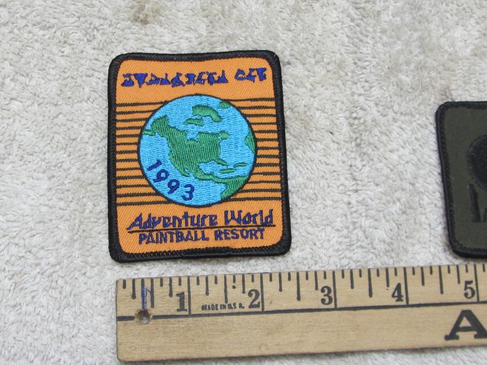 Paintball Collector Patch Adventure World 1993 Resort Klingon Script