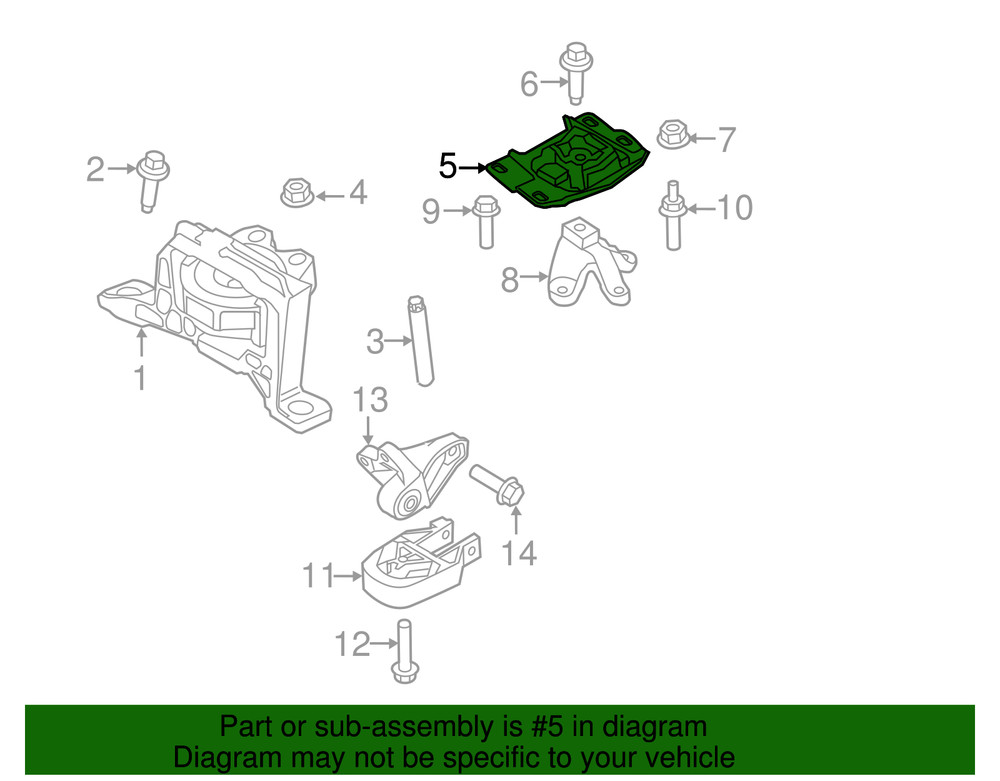 Genuine Ford Upper Trans Mount AV6Z6068A