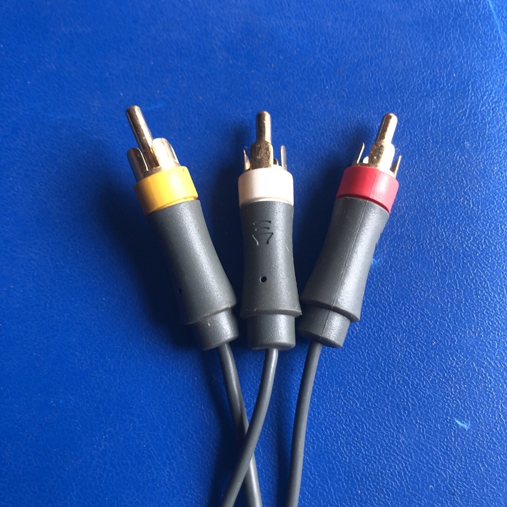 Xbox 360 Grey Composite Audio Video AV RCA Cable Tested