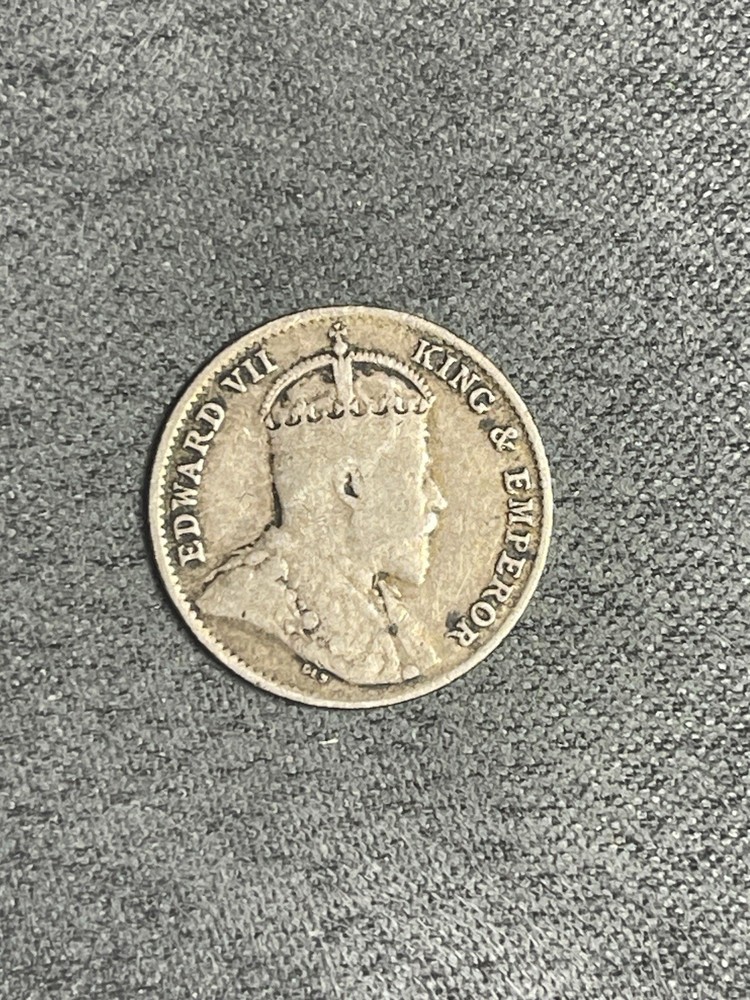1903 STRAITS SETTLEMENTS FIVE CENTS 5C- SILVER  (#315)