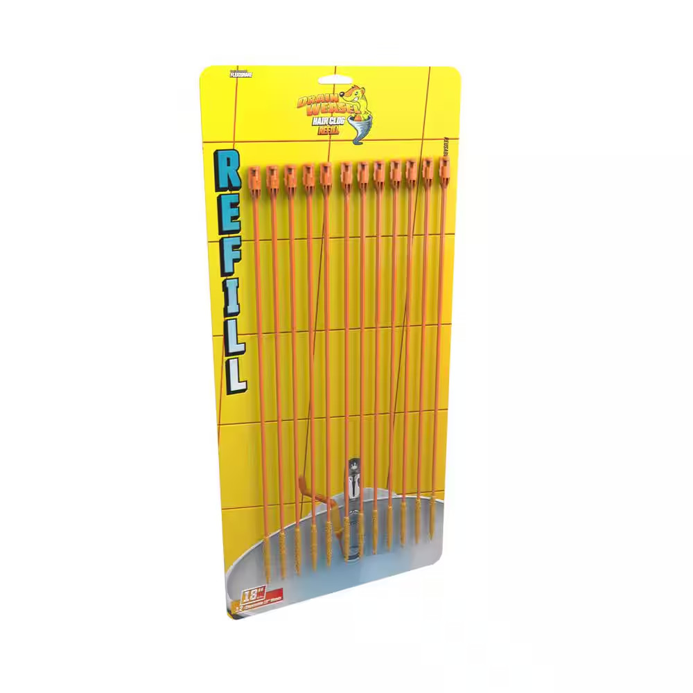 Drain Weasel Refill for Drain Cleaning (12-Pack)