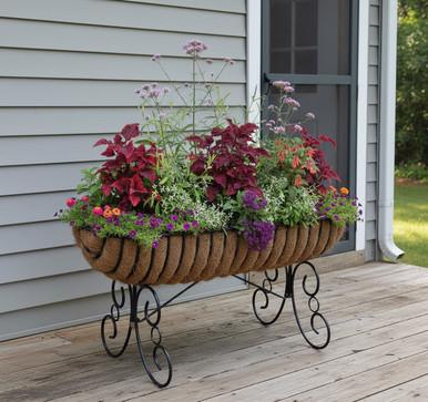 44" Long Cradle Planter with Coco Liner