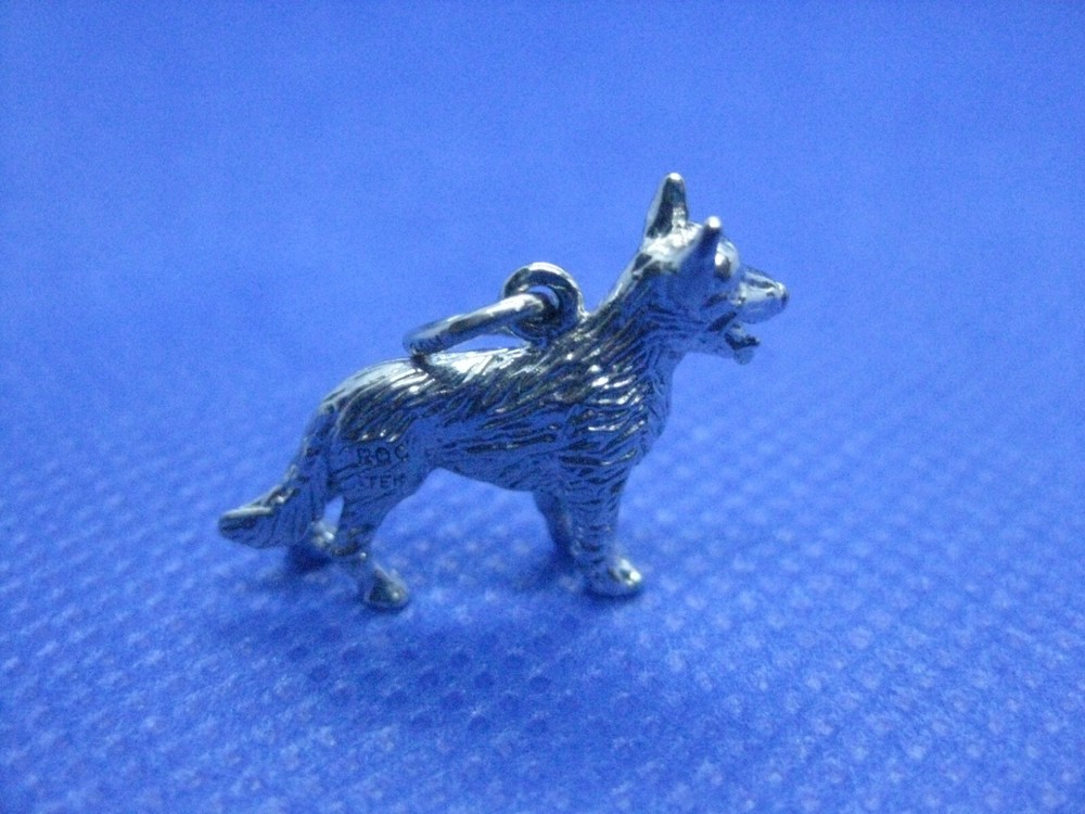 Sterling Silver German Shephard Charm