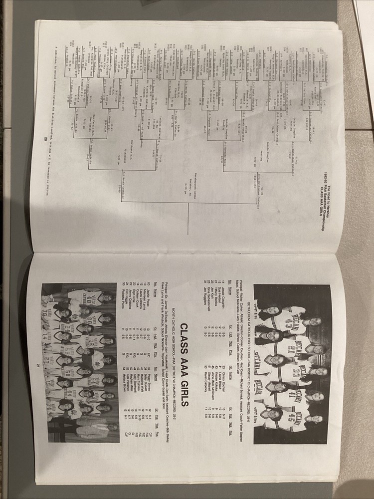 1992-1993 Pennsylvania Basketball High School Championships Program