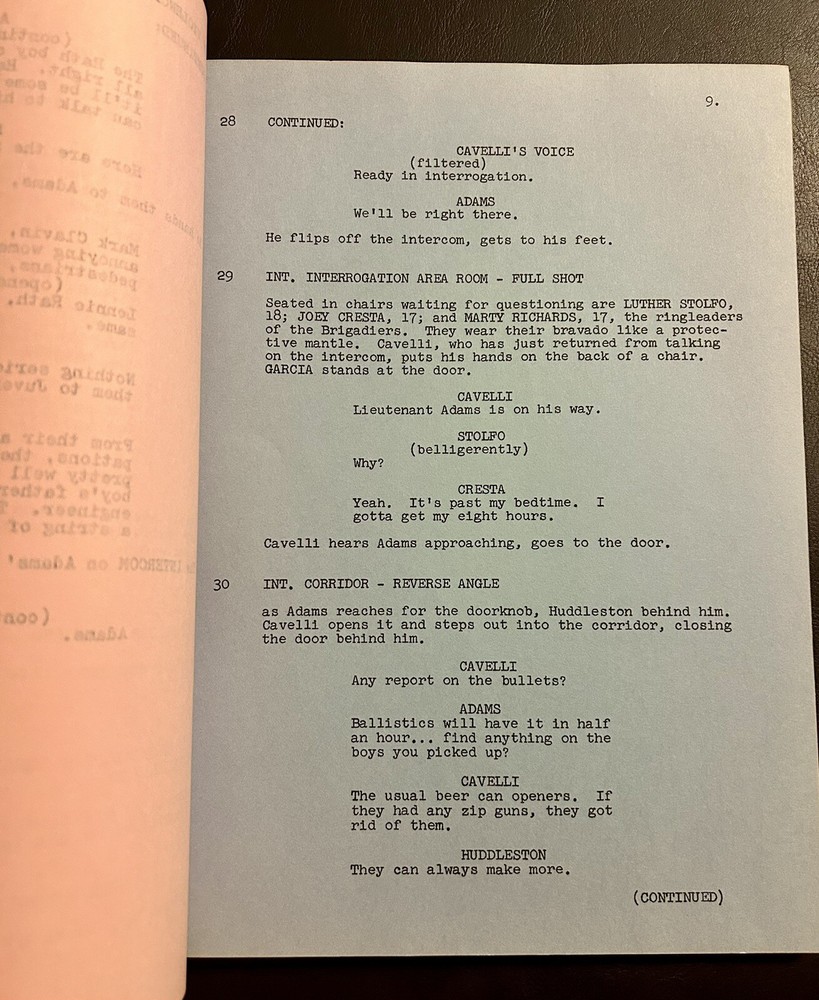 The New Breed Original TV Script