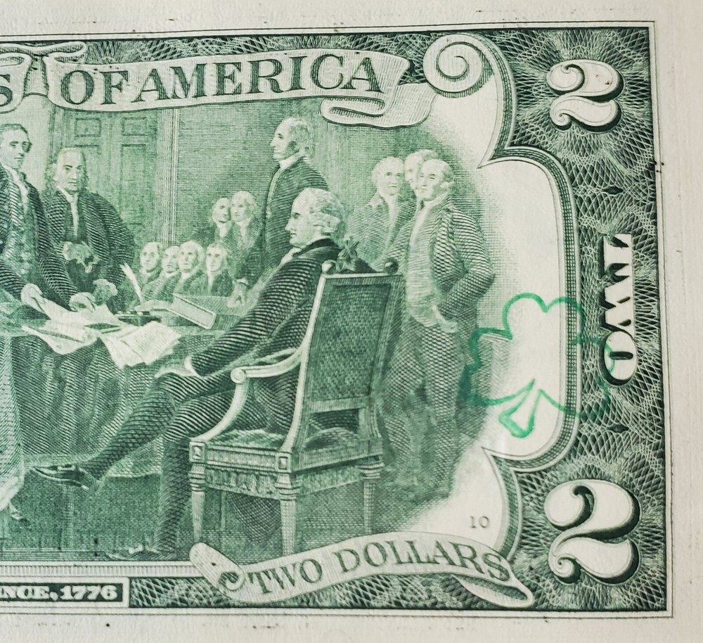 ** "The Shamrock Two" 2017A Series $2 Two Dollar Bill from BEP ***