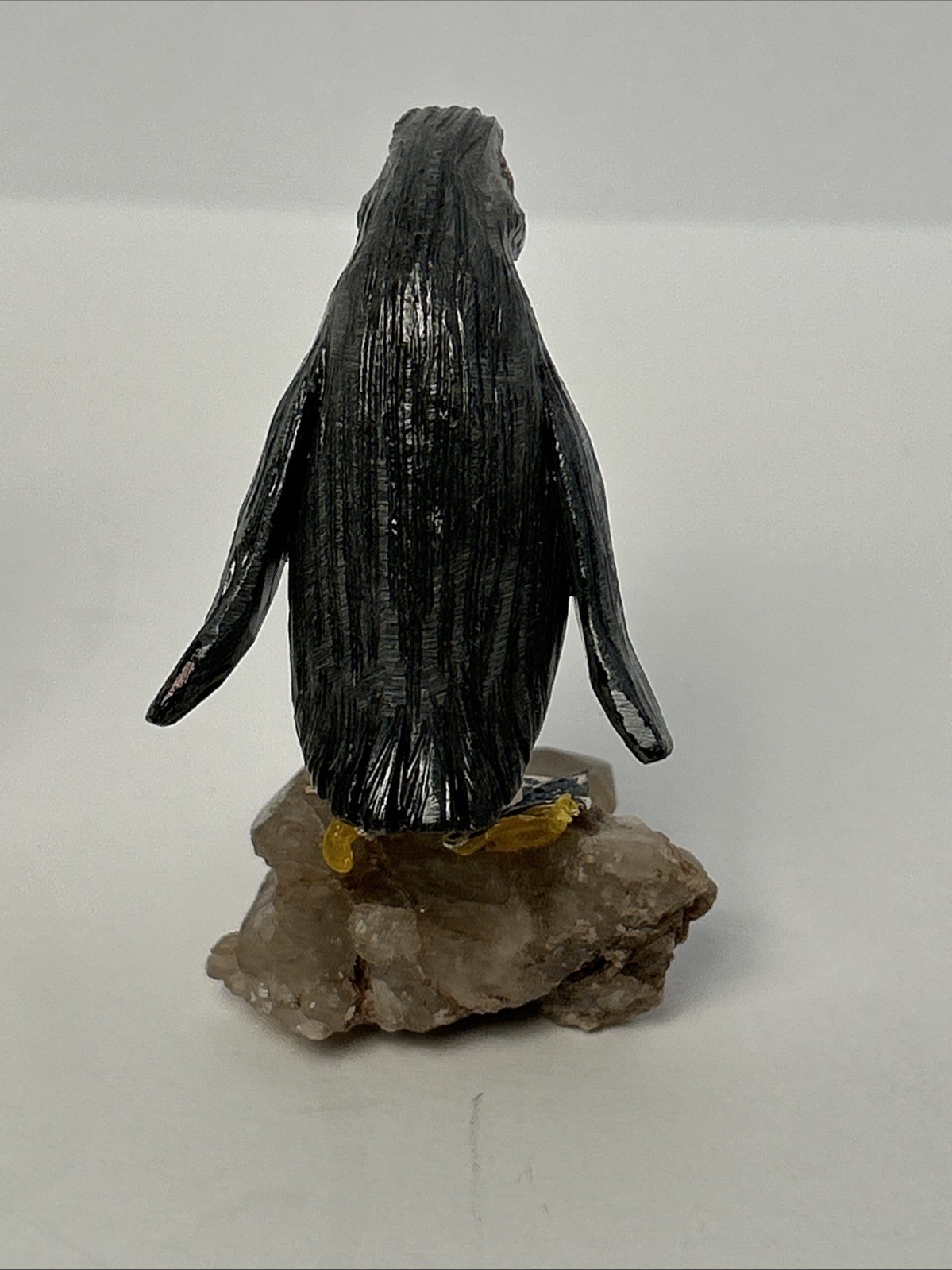 Carved Stone Birds on Quartz (4) Different Species Colorful Unique Different