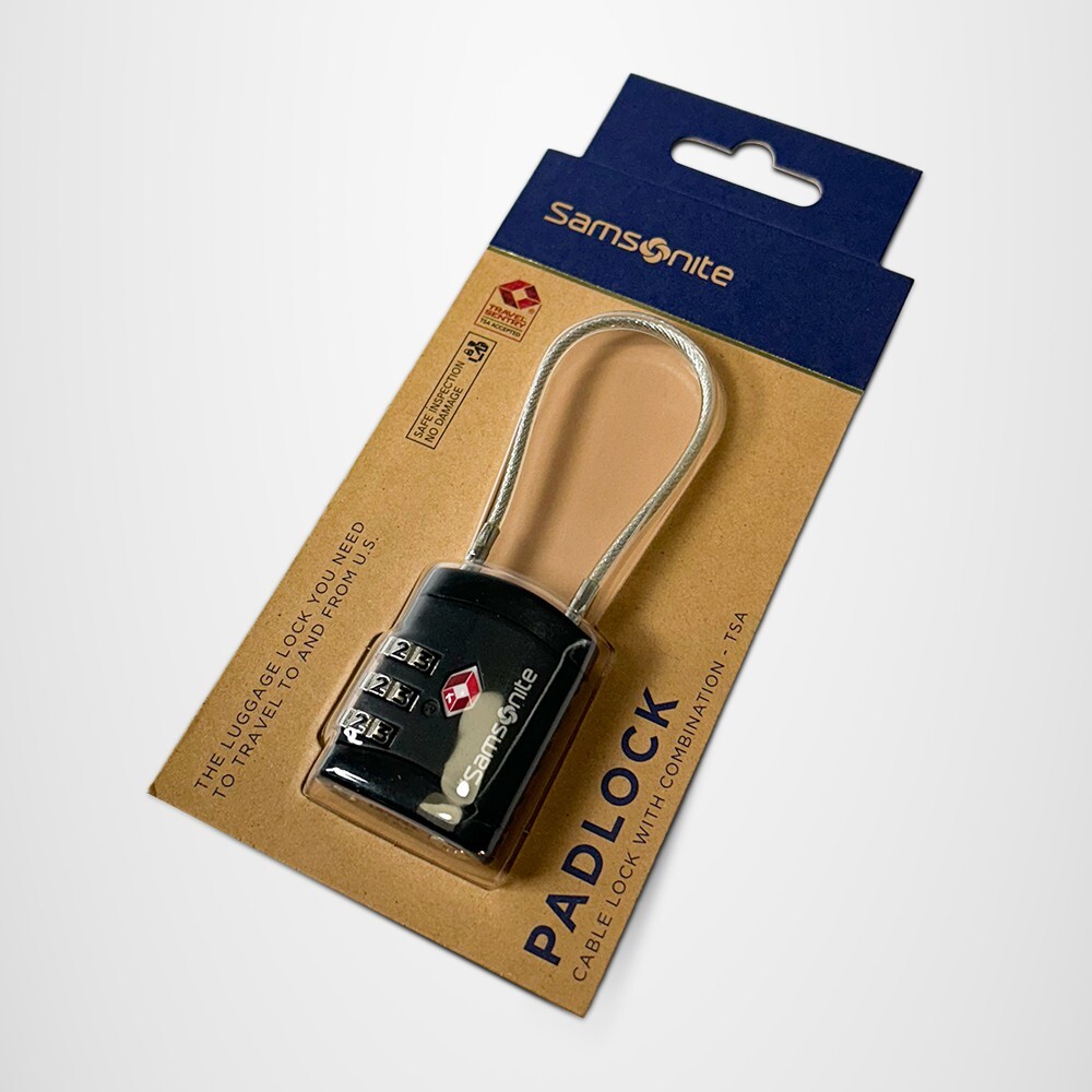 Samsonite Global TA Black 3 Dial TSA Cable Lock