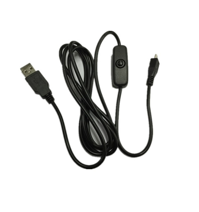 4pcs Raspberry Pi  power USB switch power cable USB to micro USB with switch