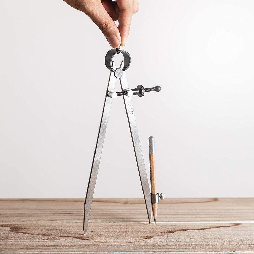 Professional Compass for Woodworking, 8 Inch Compass with Wing, Large