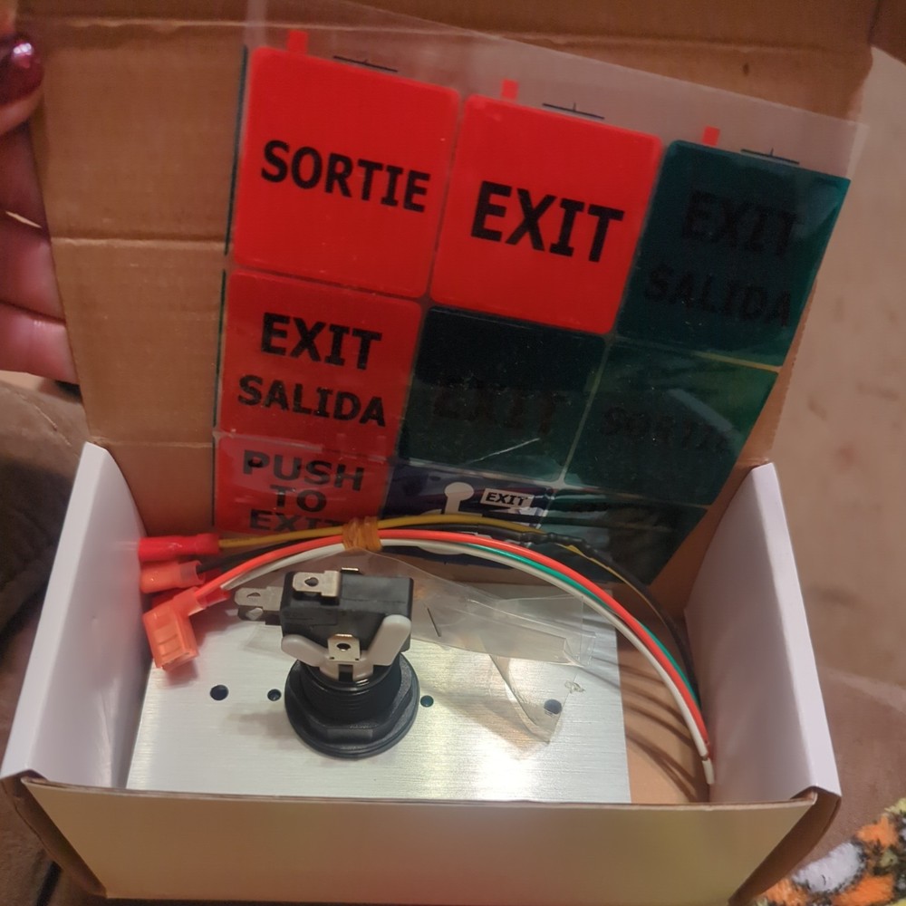 ROFU 9350 Door Access Control/ Request To Exit Square REX Door Button. NEW