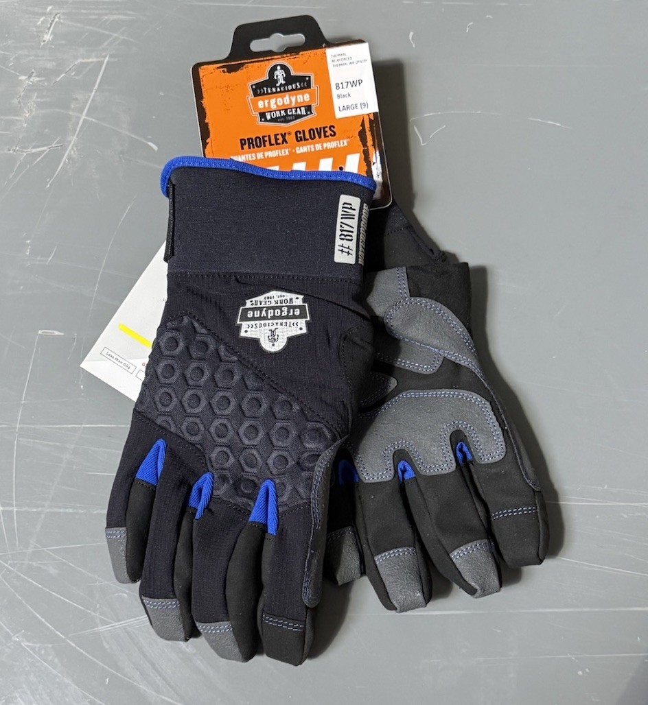 PROFLEX 817WP Utility Gloves Thermal Waterproof Black Large