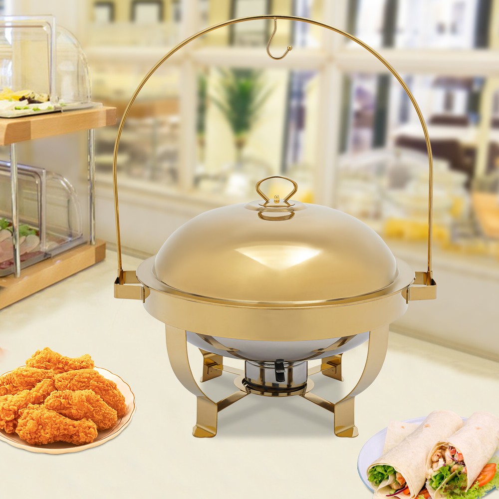 Gold Chafing Dish Buffet Set, Buffet Servers, Round Buffet Sets