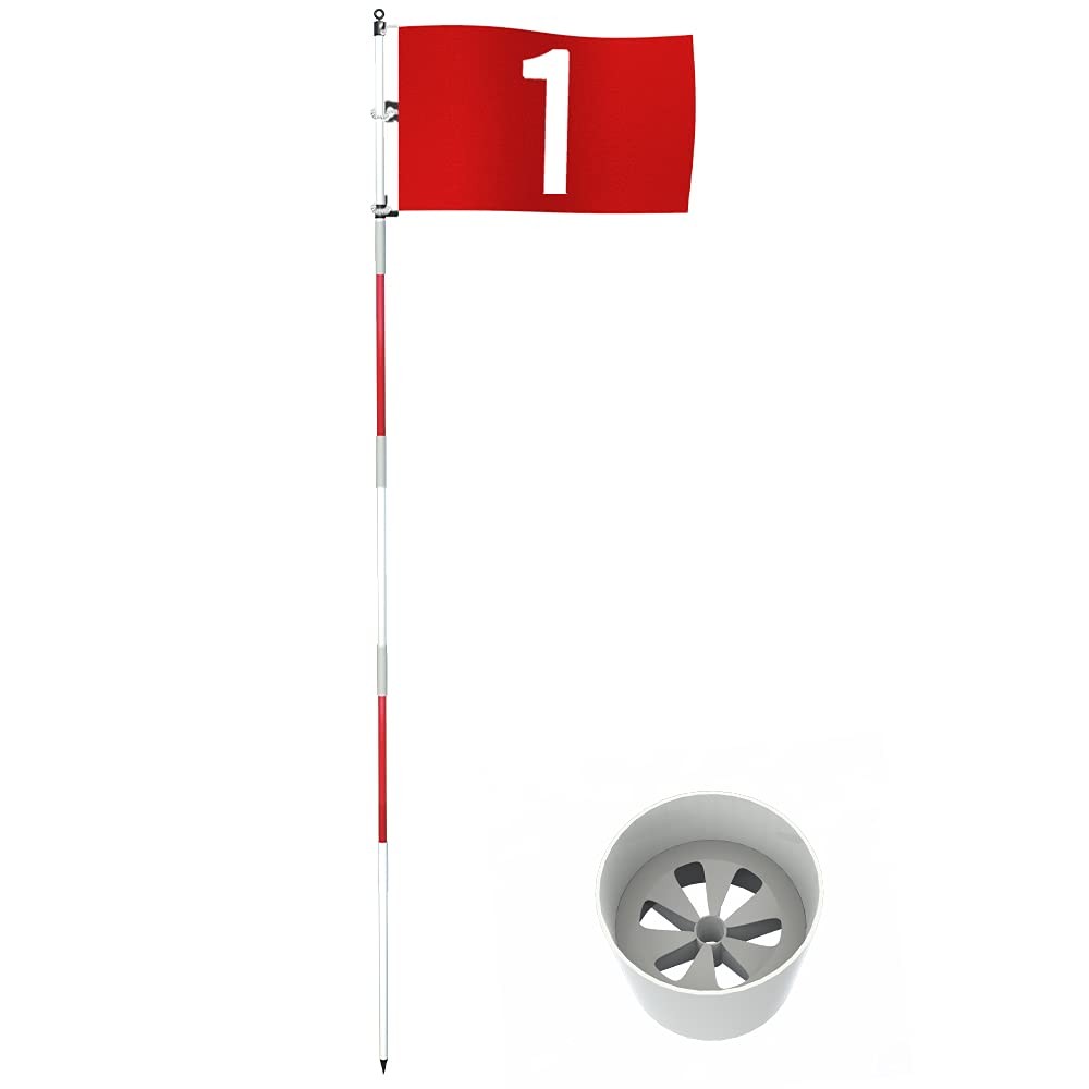 6ft Golf Flagstick with Cup - Detachable Anti-Rust Design for Driving Range