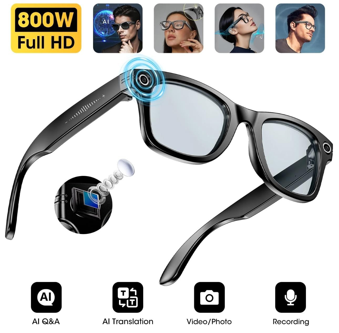 4K AI Camera Hidden in a Pair of Glasses
