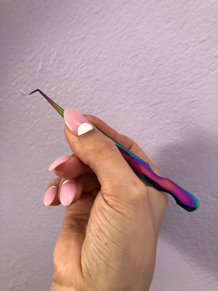 Eyelash Extensions Rainbow Multi-Color Tweezers