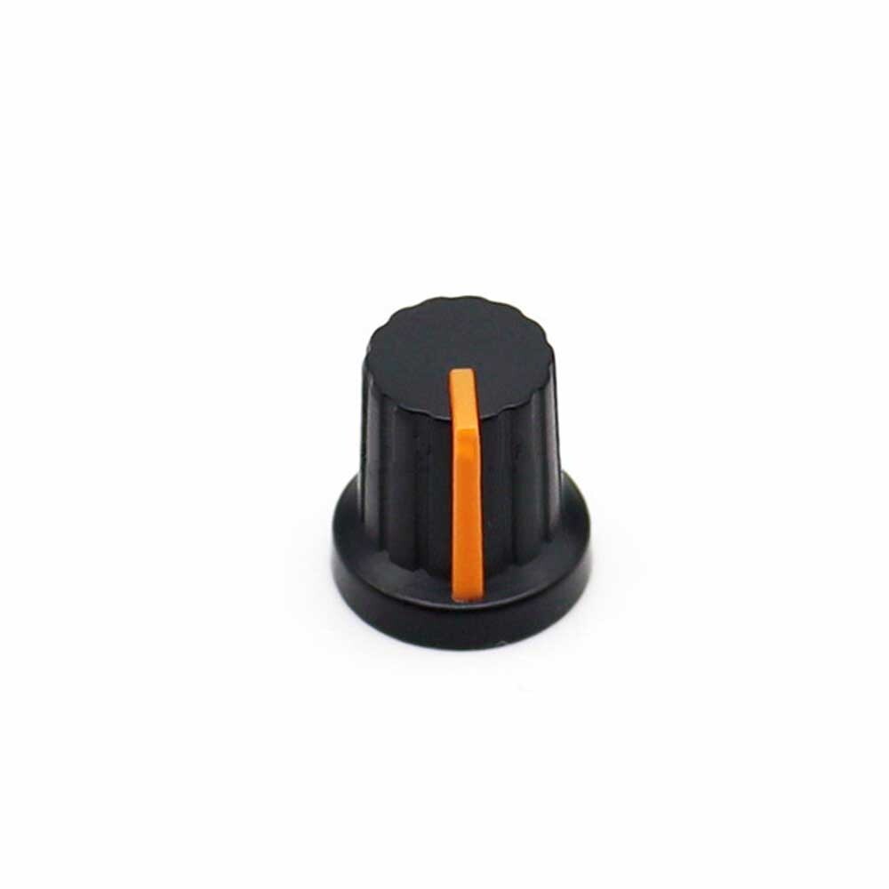 20PCS 6mm Shaft Hole Plastic Threaded Knurled Potentiometer Knobs Cap KIT 15*15