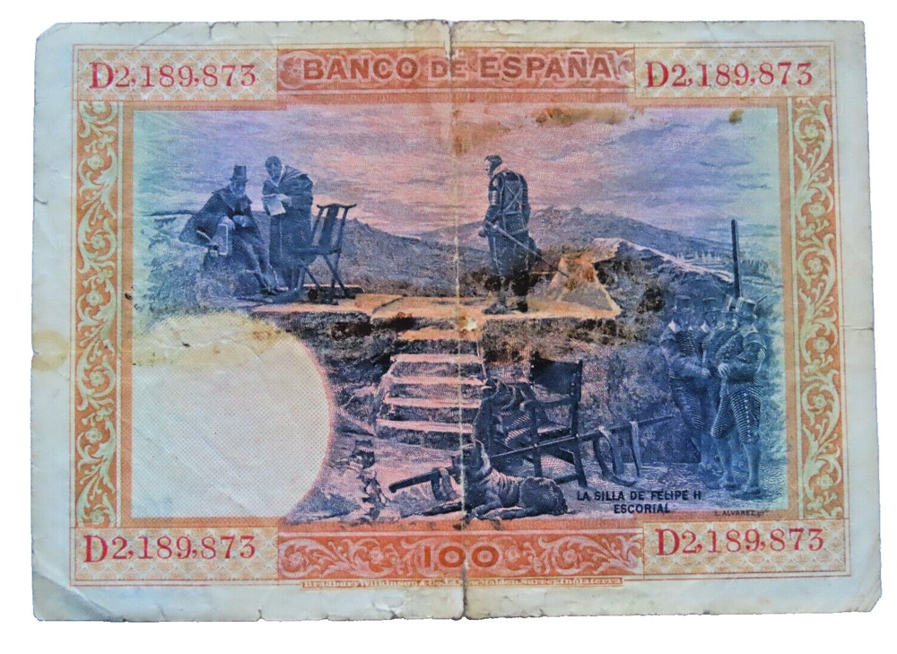 1925 100 PESETAS NOTE - SPAIN