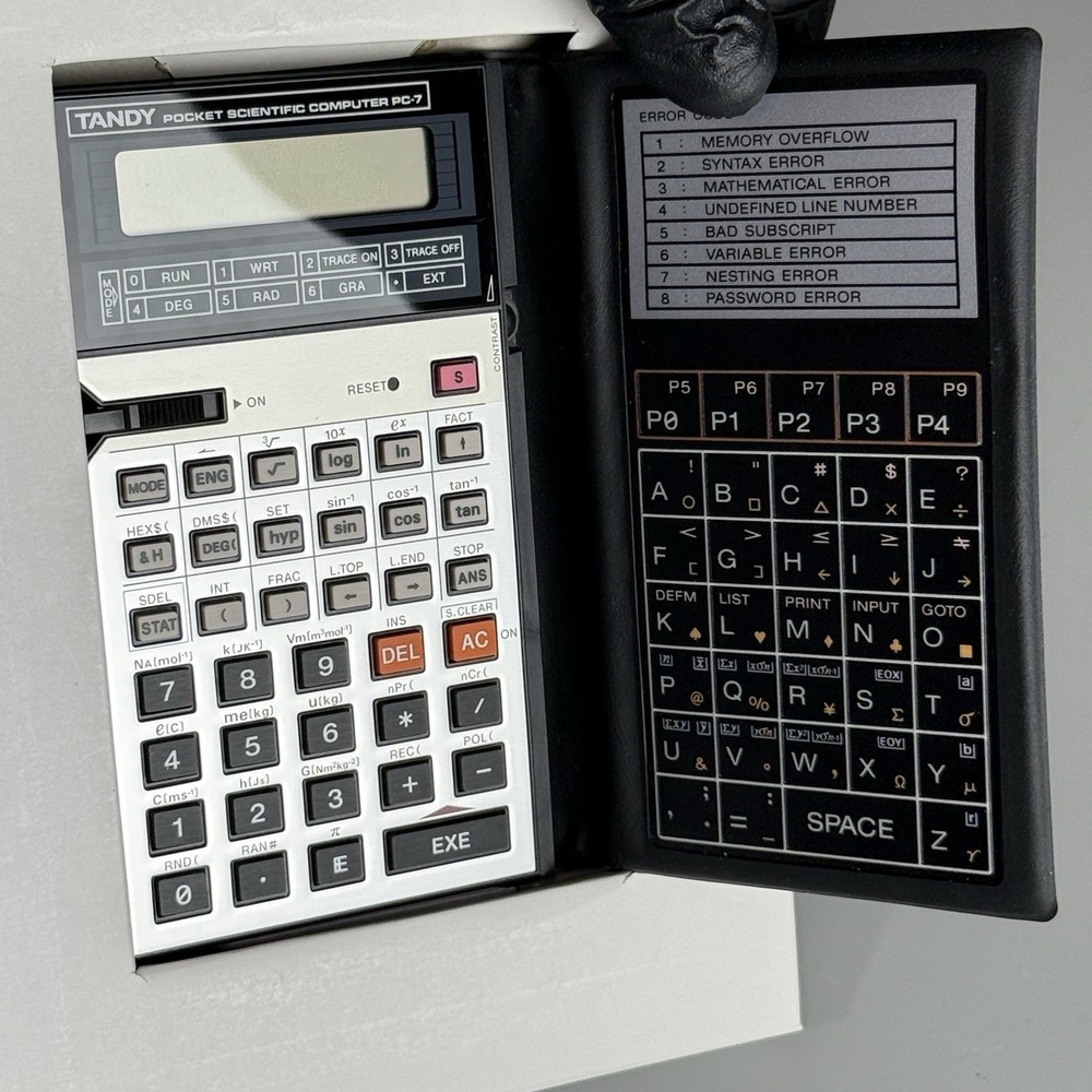 Tandy PC-7 Pocket Scientific Computer Programmable Vintage w Box Manual