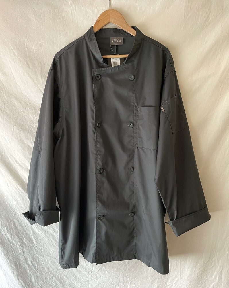 Chef Code Coat Unisex 4XL Culinary Jacket Charcoal Gray CC118 New