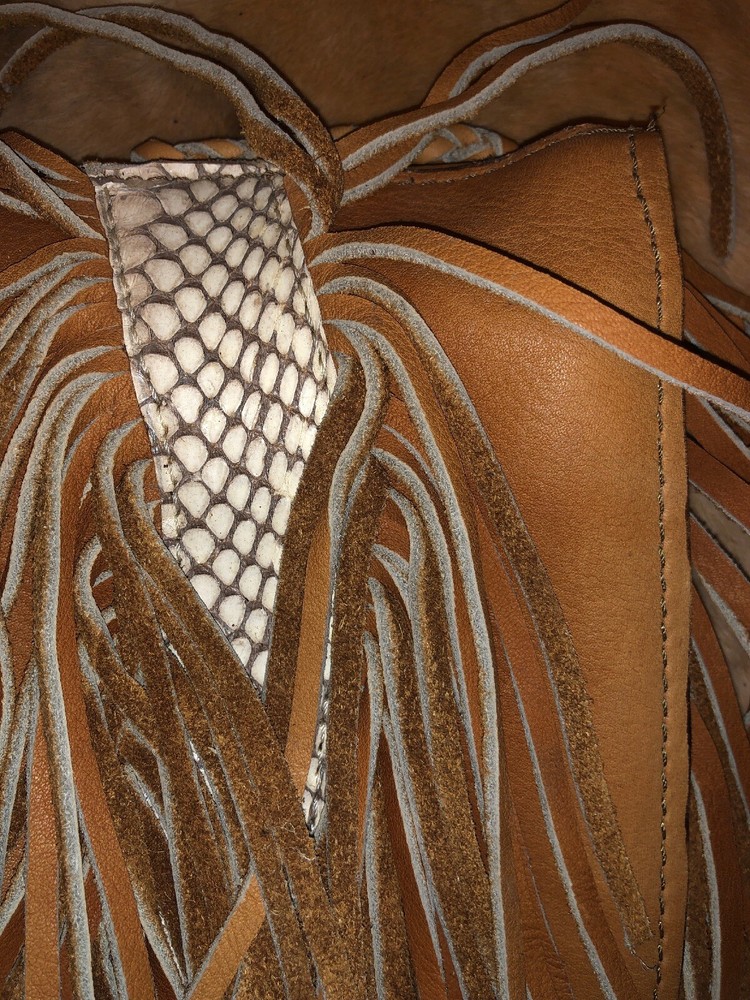 PYTHON SNAKESKIN HAIRDRESSING SCISSORS TOOL BELT, FANNY PACK