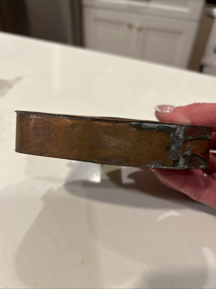 antique Copper gun powder flask