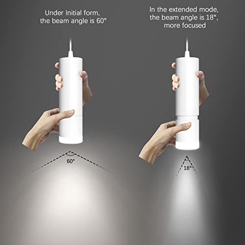 Modern Pendant Lights,LED Mini Kitchen Island Lights Adjustable 3pack White