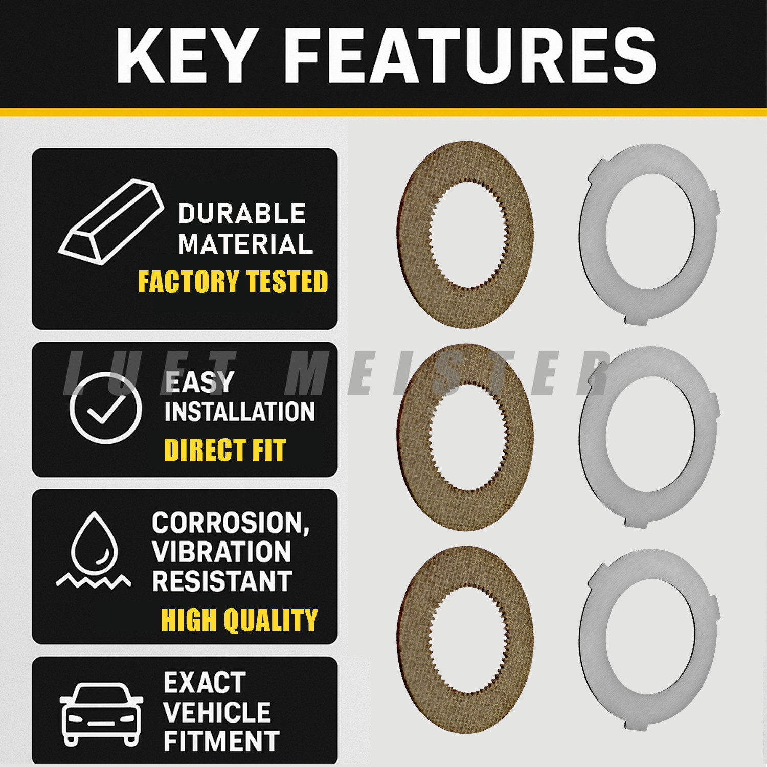 Clutch Disc Kit for Hobart Mixer M802 80qt 6pc set 3pc 873117 +3pc 064432 NEW