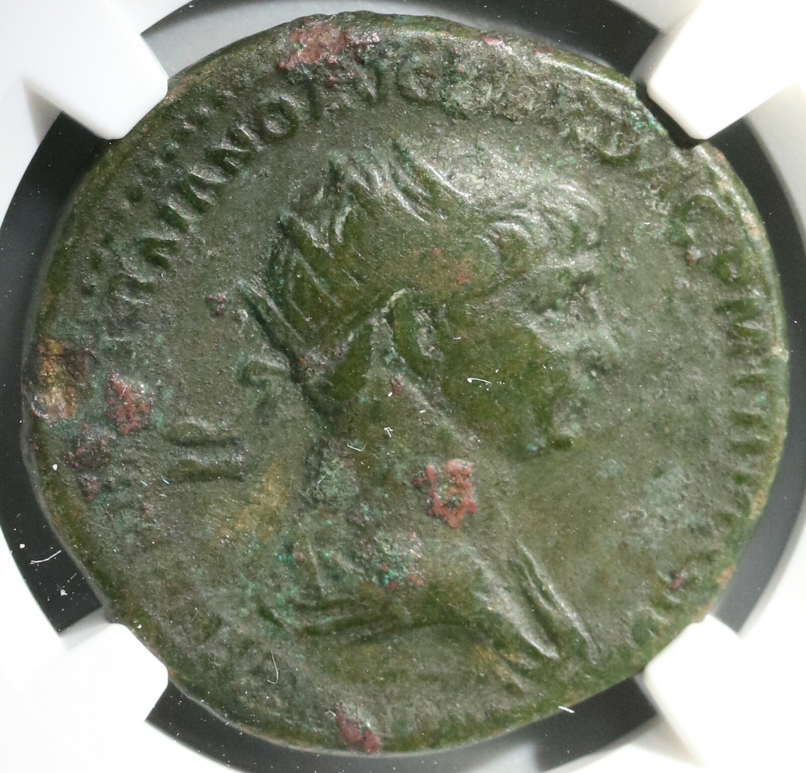 113 NGC F Trajan's Column Dupondius Roman Empire Military Monument (20042701C)