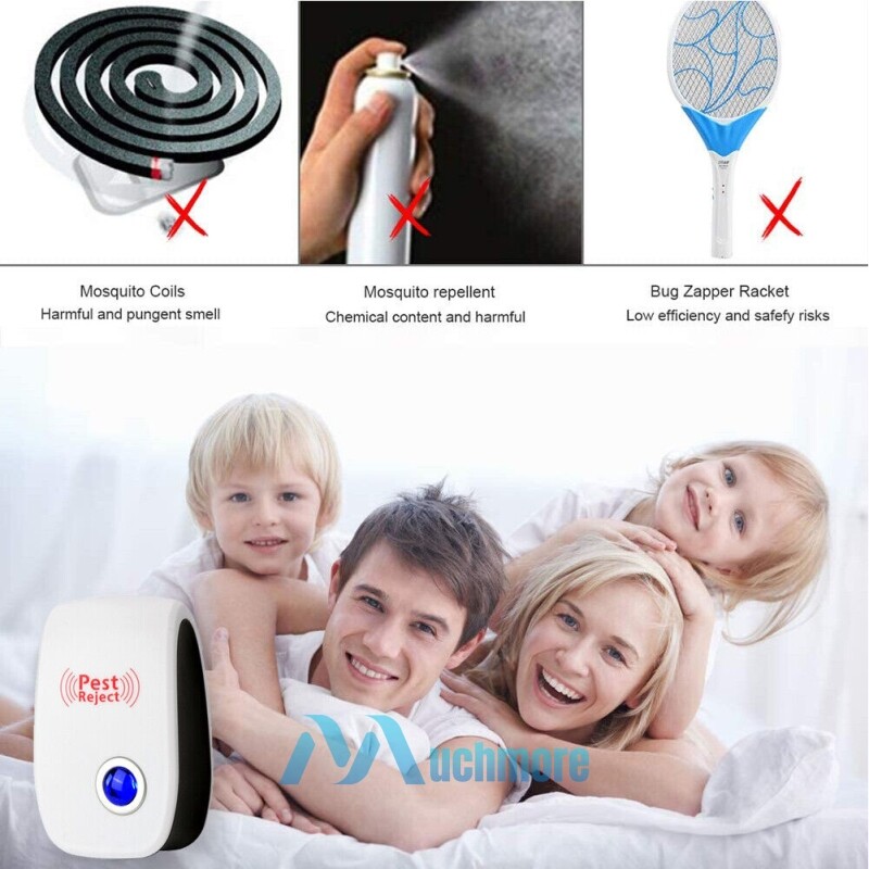 3PACK Ultrasonic Pest Reject Repeller Home Bed Bug Mites Spider Defender Roaches