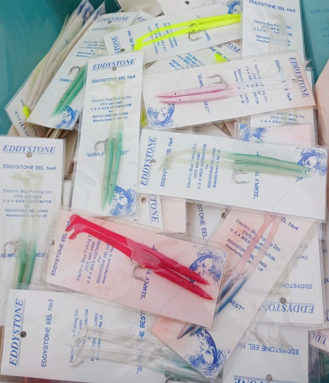 10 Sand Eel Fishing Lure Cod/Pollock/Bass/Mackerel/Tuna/Mahi Rigged Bait Lot