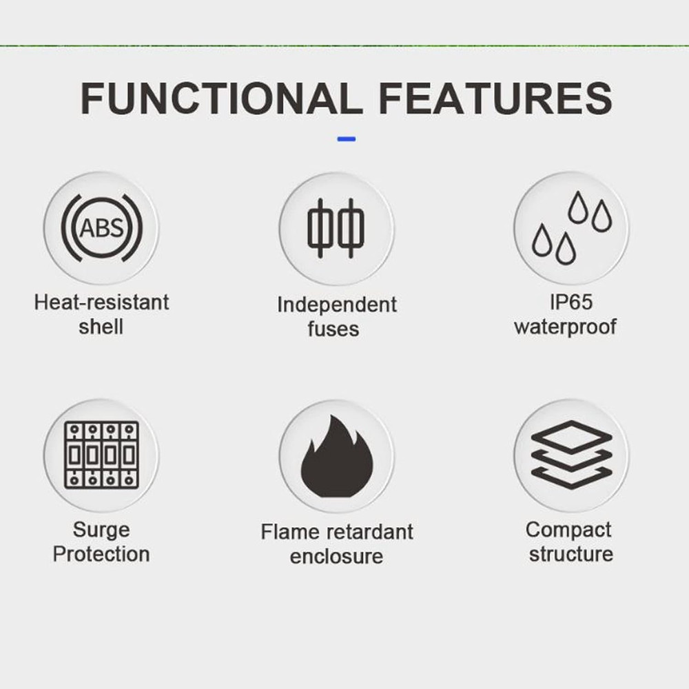 8 String Waterproof Solar Combiner Box with 80A Breaker for PV Systems
