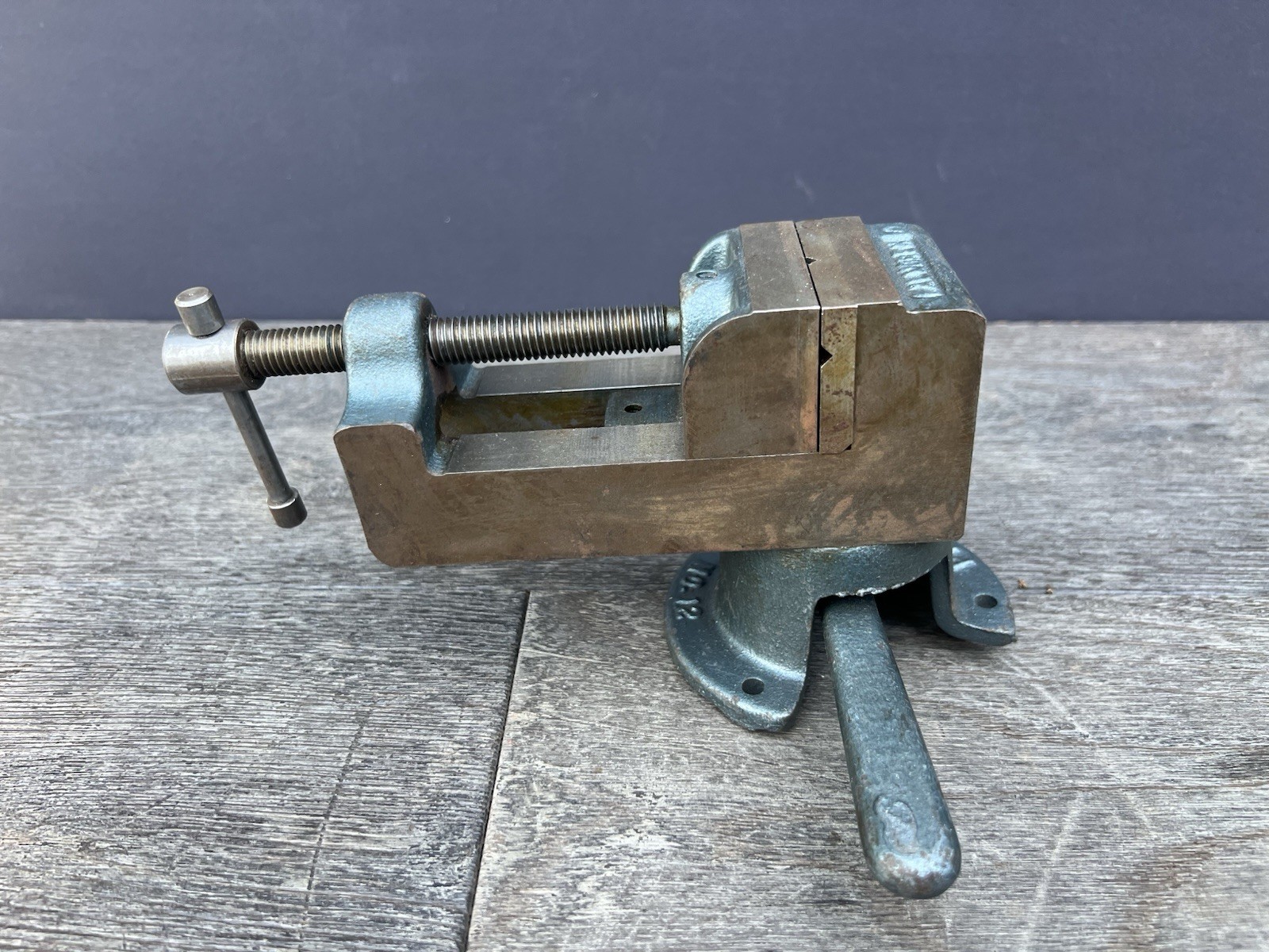 Vintage Palmgren Drill Press Vise w/ Cast Iron Swivel Base/Stand - 2.5" Jaws