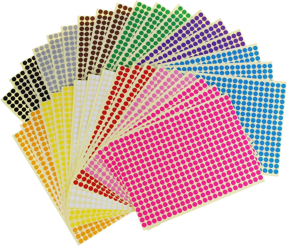 Sticky Color Coding Labels Removable Small Circle Dot Stickers for Classroom Org