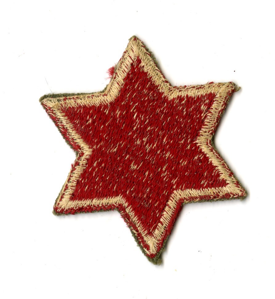 6th Infantry Division White Back Patch WWII Vintage New Guinea Pacific