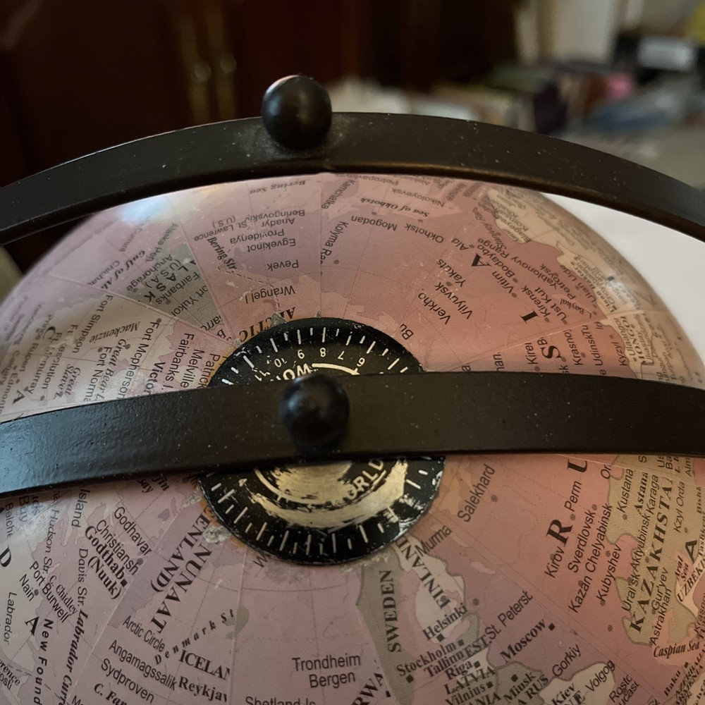 Pink Table Top World Globe