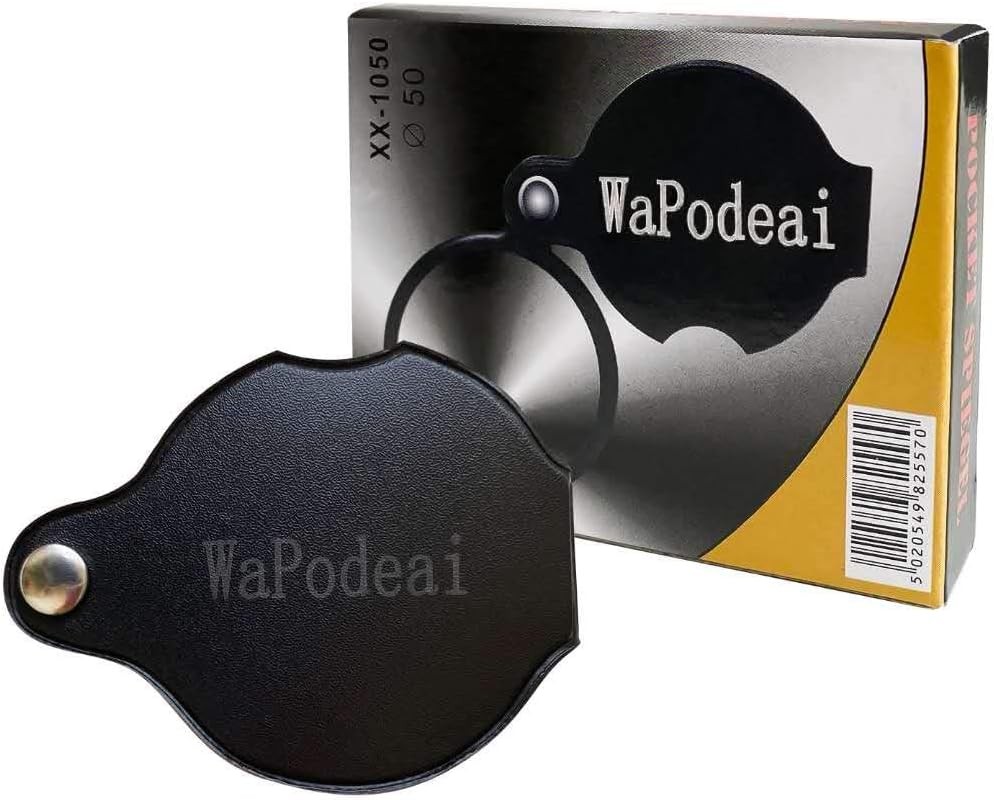 Wapodeai Small Pocket Magnifying Glass 10x 2pcs