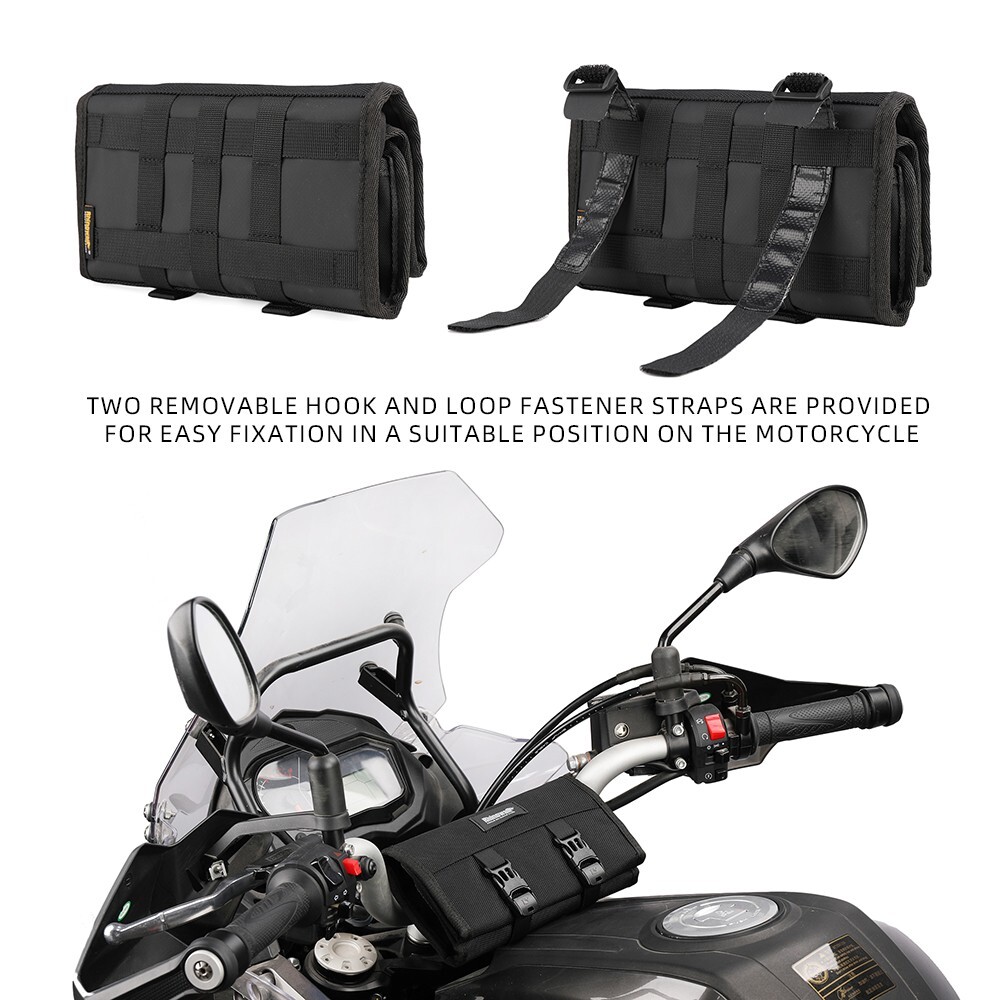Rhinowalk Motorcycle Tool Bag Portable Pouch Outdoor Repair Tool Roll Pack