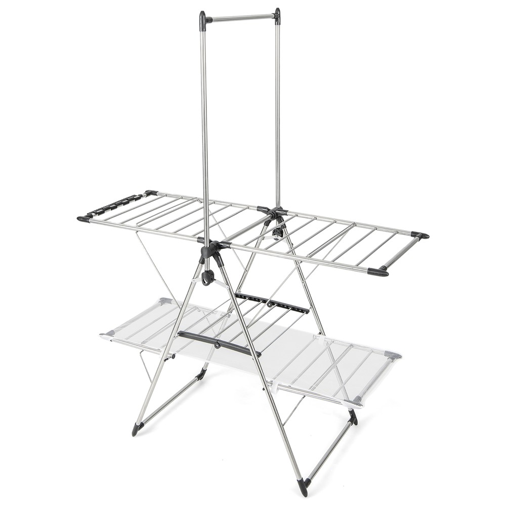 2-Tier Folding Clothes Drying Rack Laundry Drying Rack Laundry Drying Rack Metal