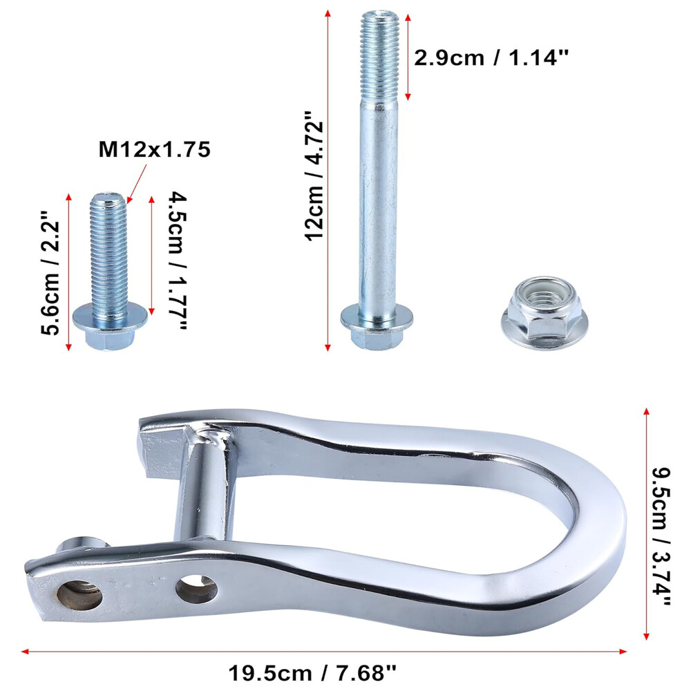 2pcs Chrome Tow Hooks for 2007-2019 Chevrolet GMC Silverado Sierra 1500 84072462