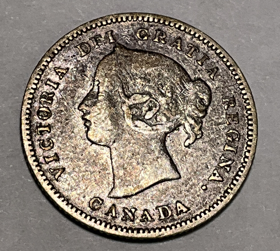 1900 OVAL O CANADA 5 CENT SILVER
