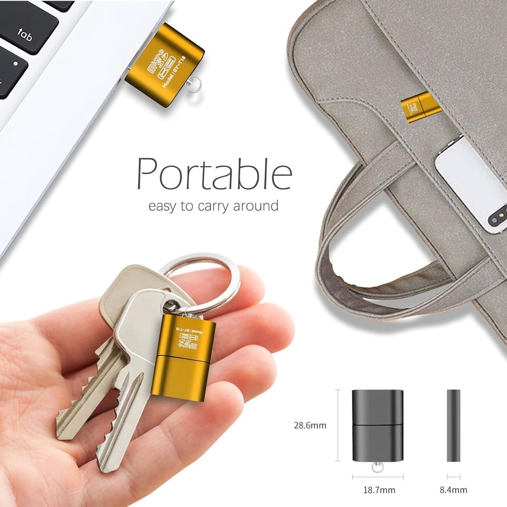 [3 Pack] Micro SD Card Reader for Android,Micro SD Card to USB Adapter, TF Card