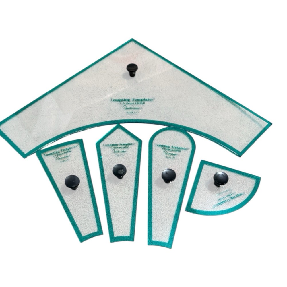 Tempting Templates Dresden Plate & Fan Template 5pc Set Rounded & Pointed