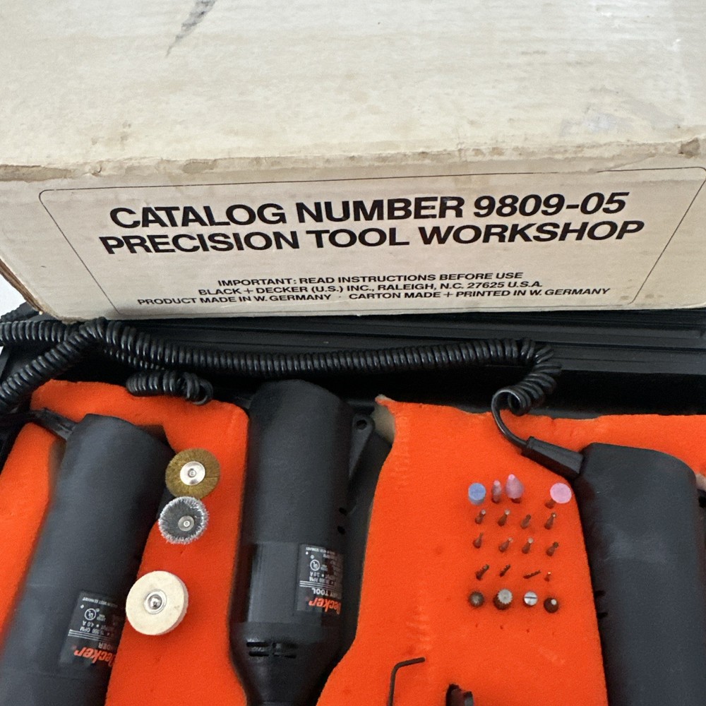 Black & Decker Precision Tool 4 Pc. Workshop Tool Set VS Germany Rare NOS